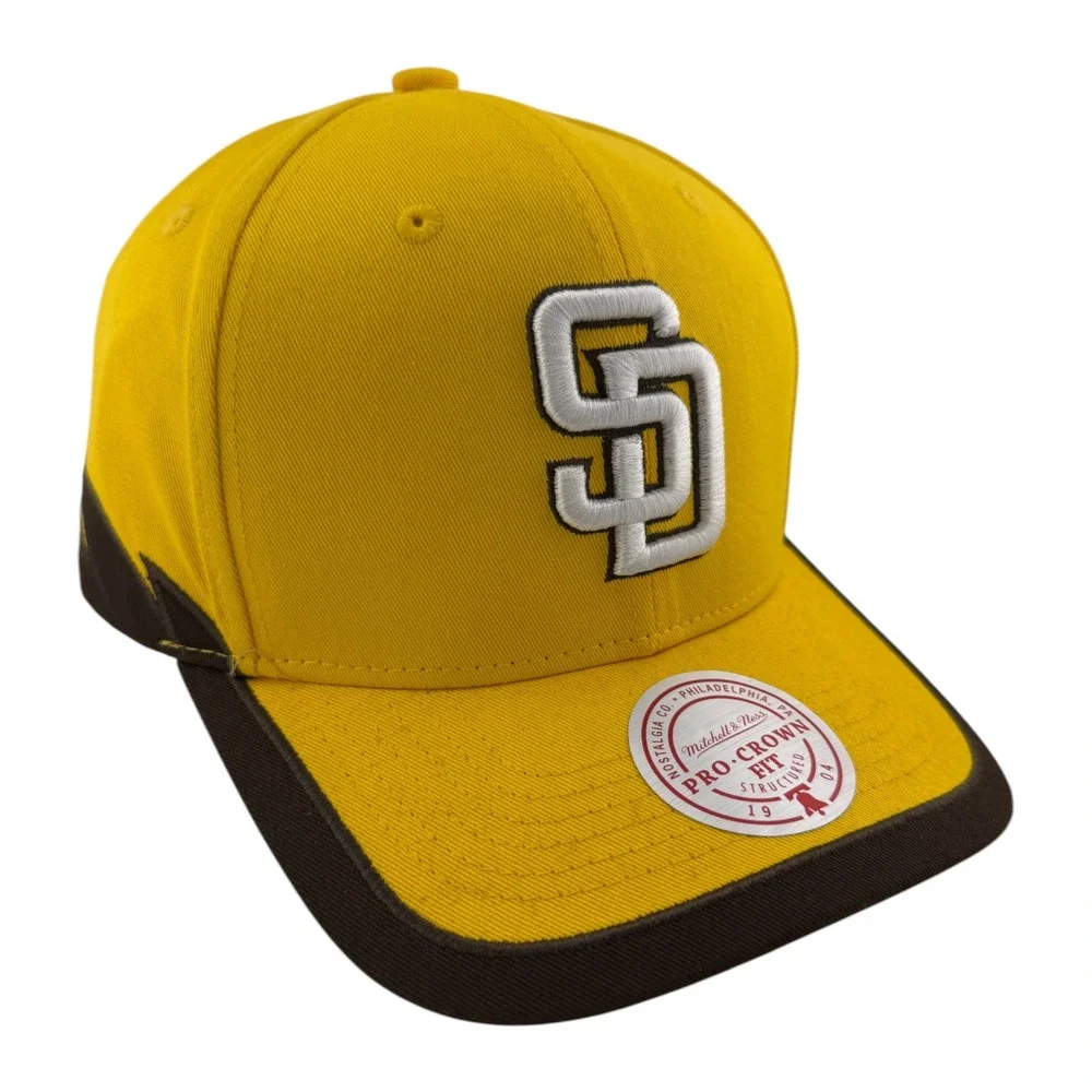 Mitchell & Ness San Diego Padres Color Up Flame Pro Crown Snapback Adjustable